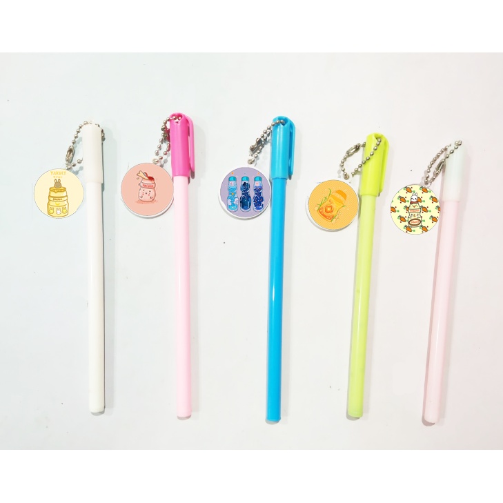 Bút yakult kèm dây treo BMCI32 bút cute dễ thương thần tượng idol hoạt hình