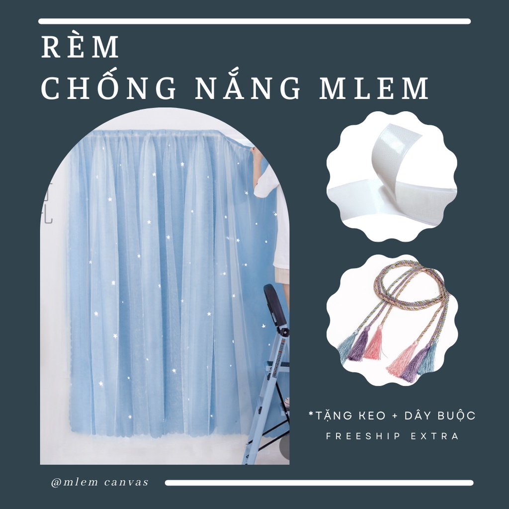 (CHỐNG NẮNG) Rèm cửa sổ -  Rèm dán tường - Vệ sinh Rèm dễ dàng tại nhà - Rèm chống nắng tiện lợi, độ bám dính cao