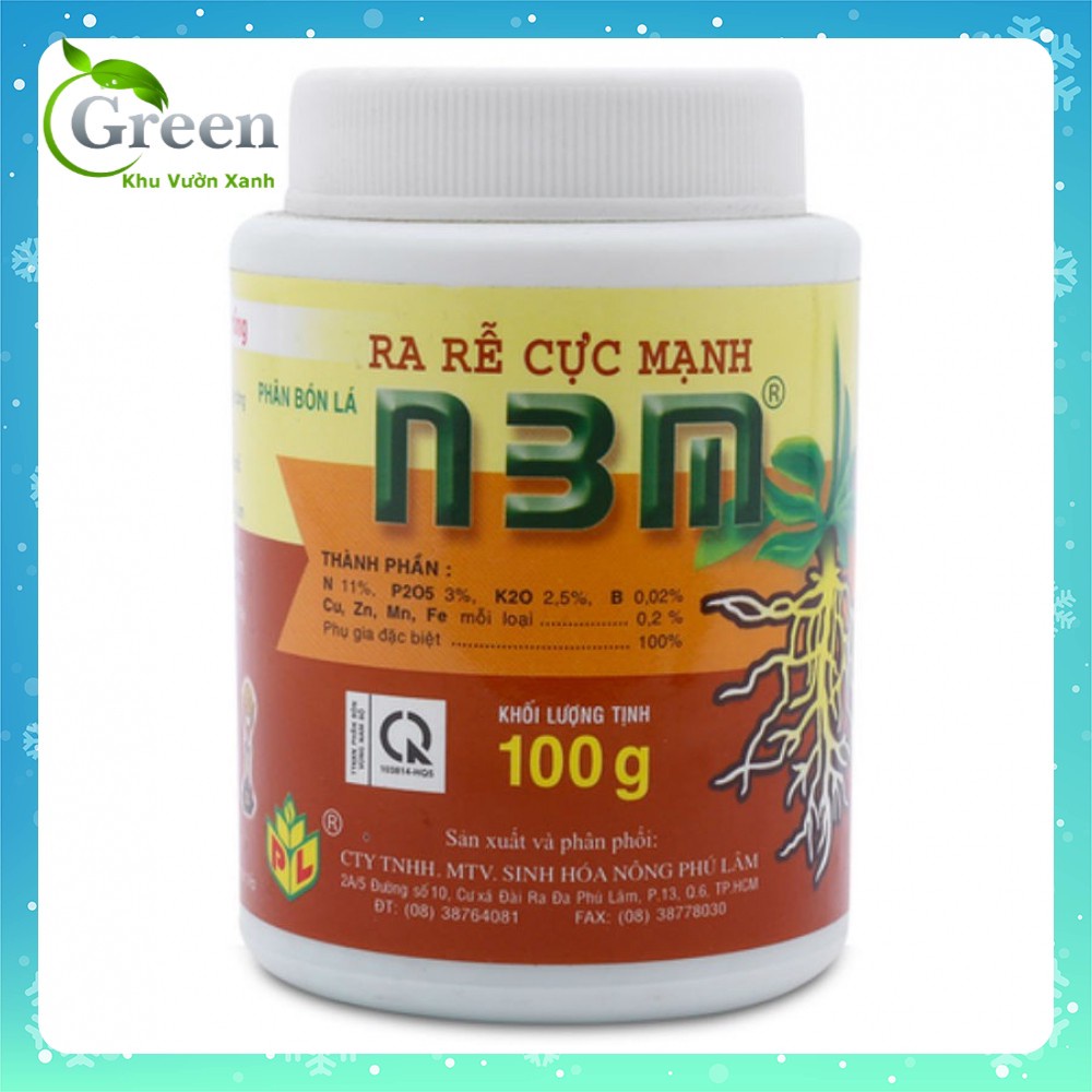 Phân bón lá ra rễ cực mạnh N3M 100g hàng đẹp, phân phối chuyên nghiệp.