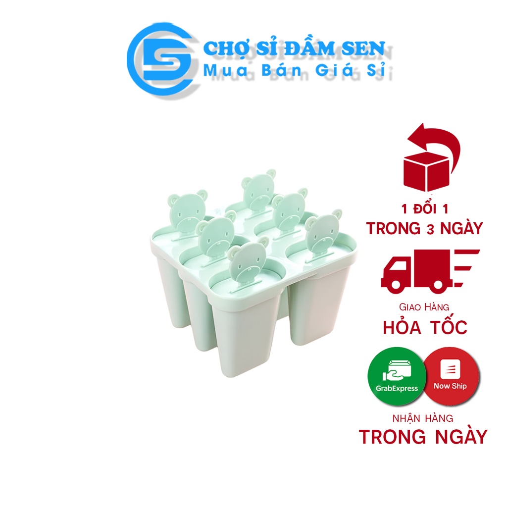 Khay làm kem cây 6, 8 ngăn, khuôn tự làm kem tiện dụng cho gia đình bạn G332-Hopkem