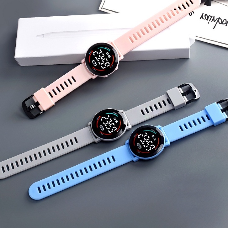 Mới Đồng Hồ Điện Tử Dây Silicone Chống Nước