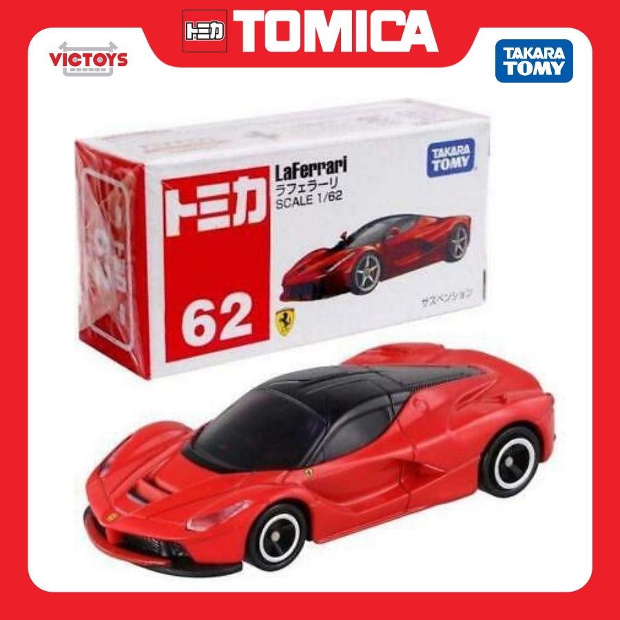 Xe mô hình Tomica Ferrari No.62 LaFerrari 101840 Fullbox Chính Hãng Takara Tomy - Victoys
