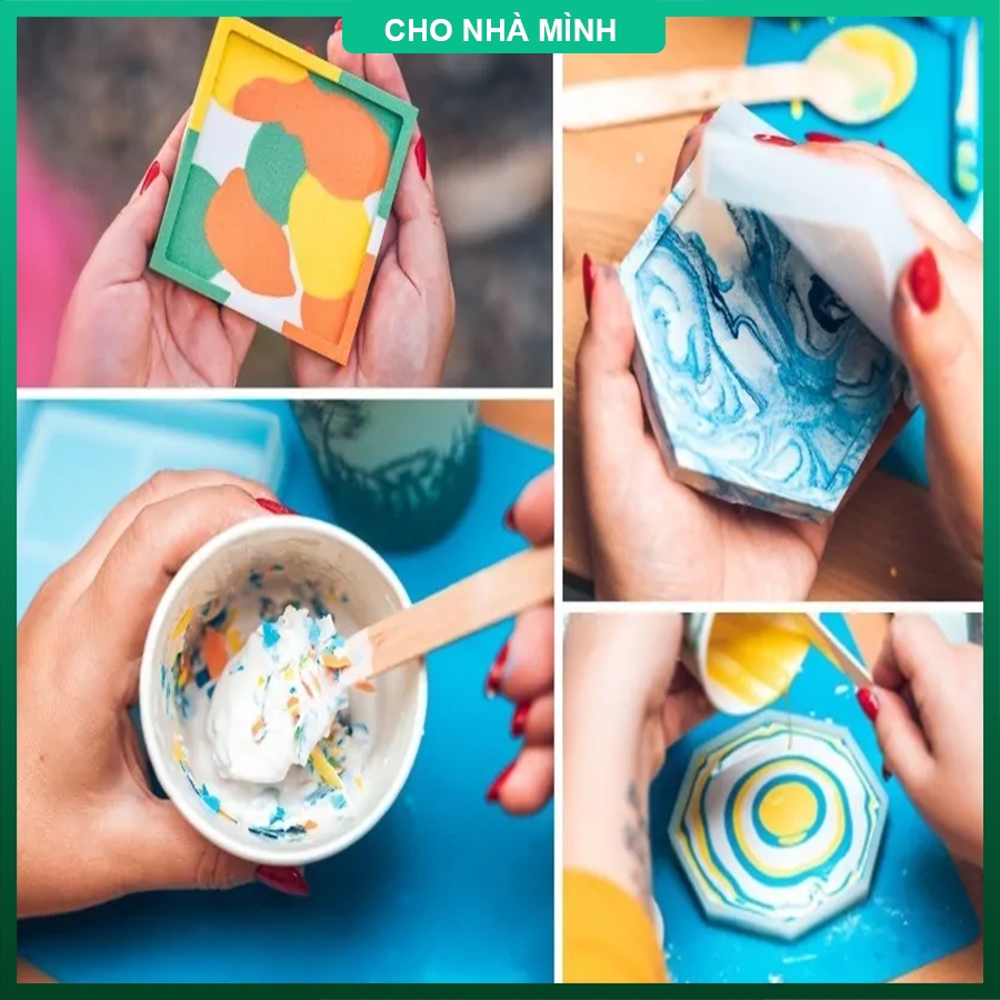 - Bộ kit thủ công làm Jesmonite, DIY, handmade, vật dụng, chậu cây, tượng, quà lưu niệm - Jestone