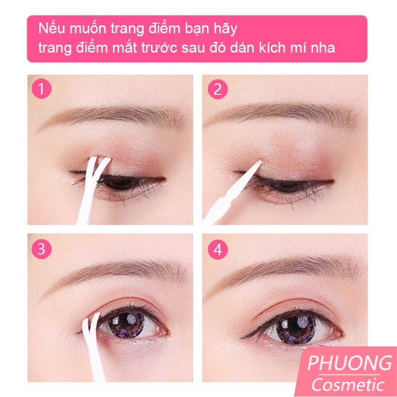 Kích Mí Lưới Tàng Hình KELI 60 Miếng Kèm Keo Siêu Chắc