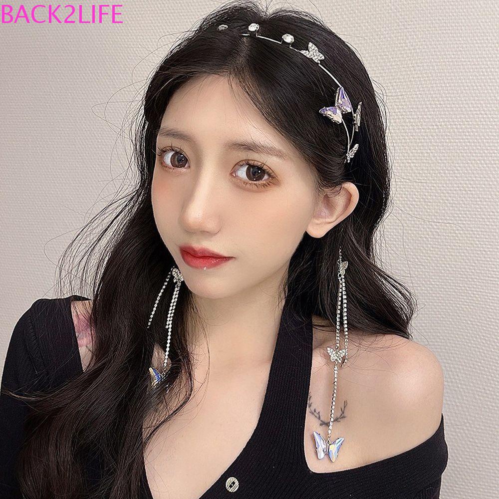 2 Băng Đô Cài Tóc Phong Cách Pháp Cổ Điển Ngọt Ngào Cho Nữ|Băng Đô Bướm Cá Tính