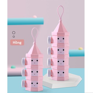Hộp chia sữa tòa lâu đài 3 tầng và 4 tầng cho bé