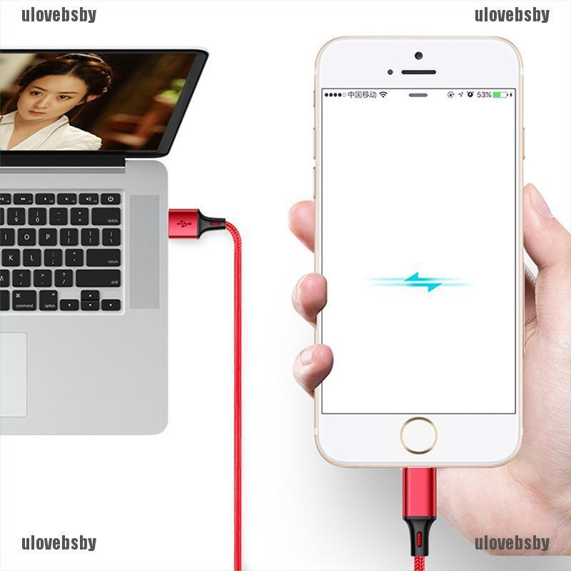 【ulovebsby】3 in 1 Multi Type-C Cable Micro USB Data Sync Fast Charging for iPh