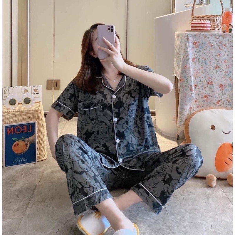 Bộ Pijama Kate Tay Ngắn Hình Siêu Xinh Bộ Ngủ Mặc Nhà