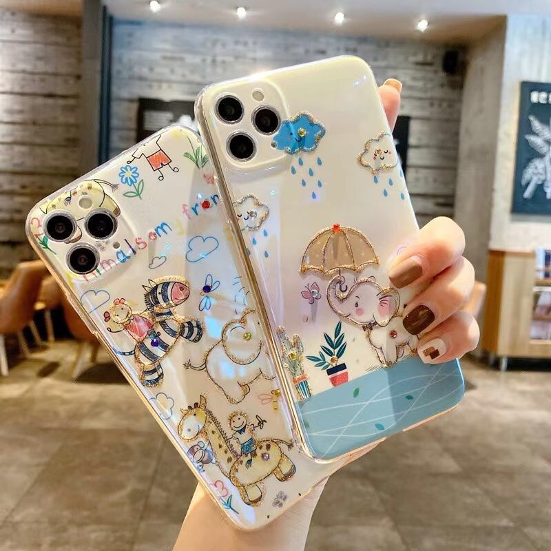 Ốp Điện Thoại Silicon Mềm Họa Tiết Hoạt Hình Dễ Thương Cho iPhone 7 Plus 8 Plus Se 2020 X XR Xs Max 11 11 Pro Max 12 12 Pro Max