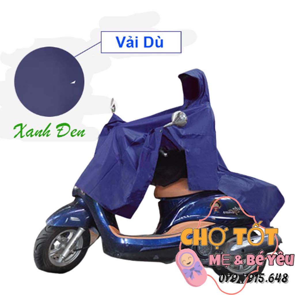 Áo Mưa Vải Dù Xẻ Tà Cánh Dơi Loại Tốt Dai Bền Rộng ( nhiều màu)