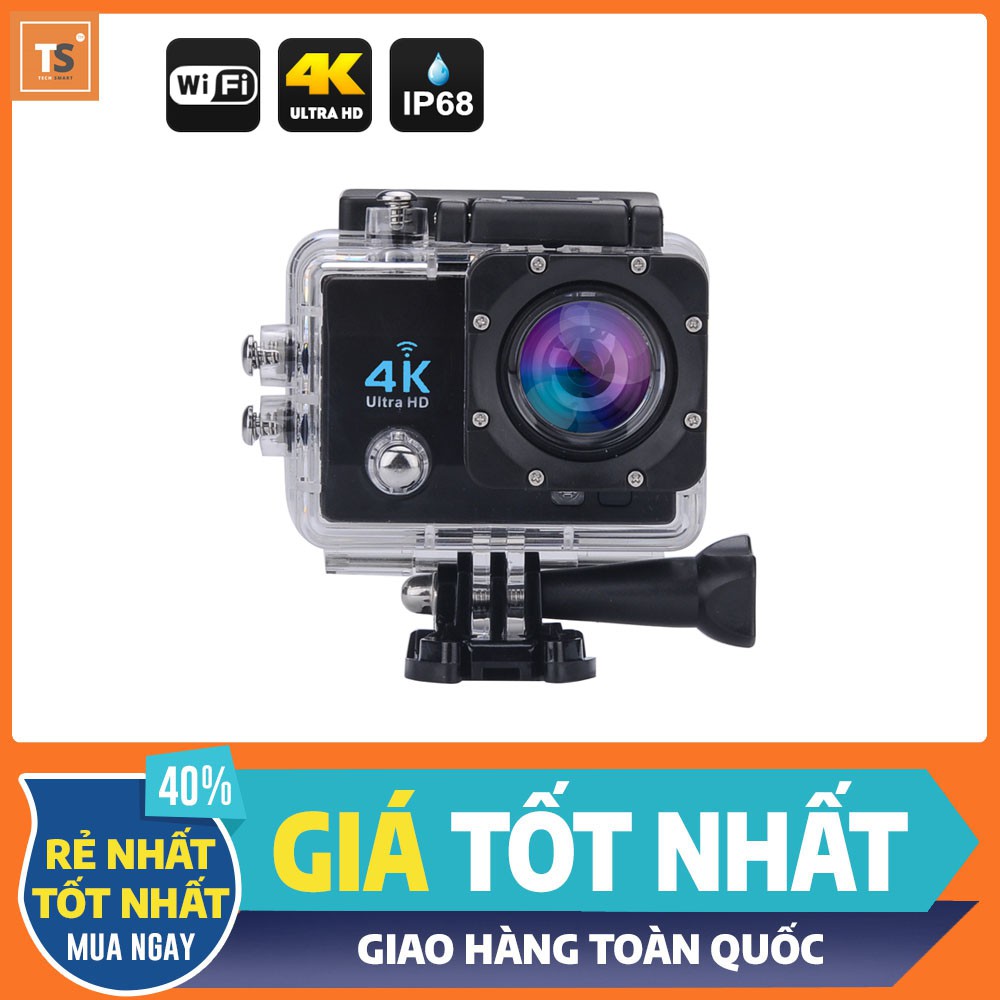 Camera Hành Trình Phượt Chống Nước 4K Ultra HD Wifi Kết Nối Điện Thoại