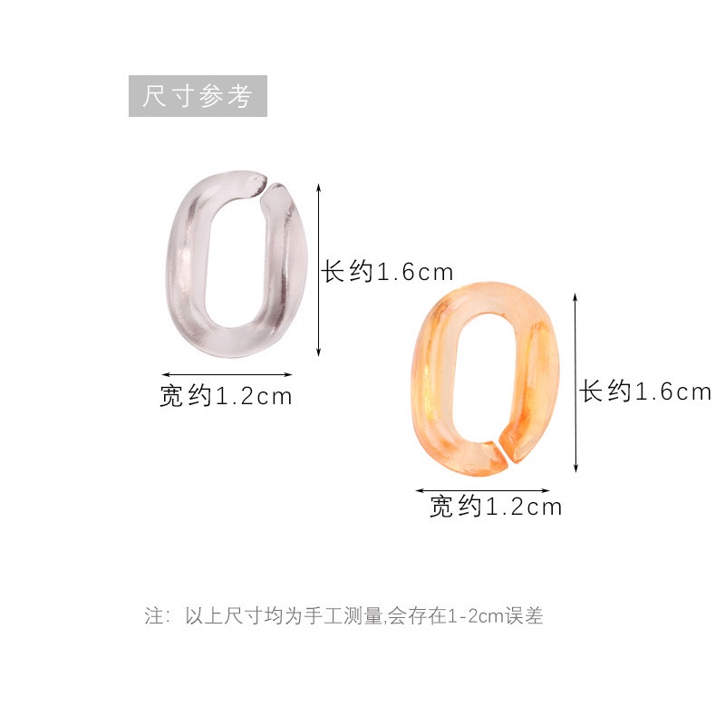 Set 20 nhẫn acrylic trong suốt nhiều màu sắc có thể tháo rời