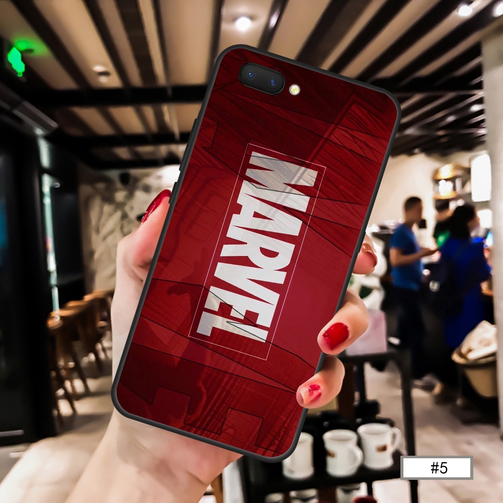 Ốp điện thoại mềm hình nhân vật siêu anh hùng Marvel thích hợp cho OPPO A3S A5S A7 A83 A1K F5 F9 F7 F5 Youth F1S F11