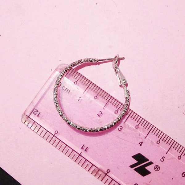 Bông tai khoen tròn viền gân size nhỏ sáng đẹp nhỏ xinh phụ kiện trang sức khuyến mãi - nami house