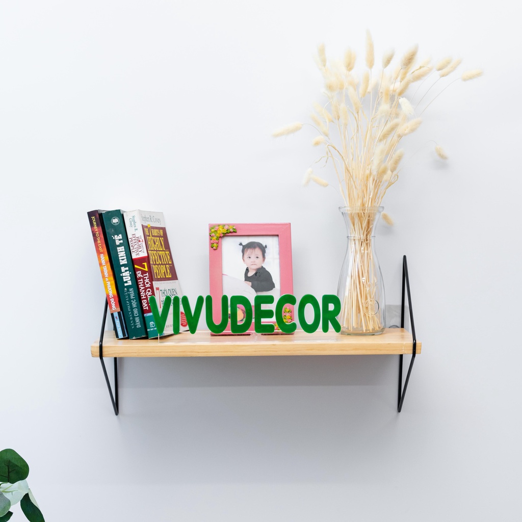 Kệ treo tường VIVUDECOR KT03 100% gỗ thông NewZealand