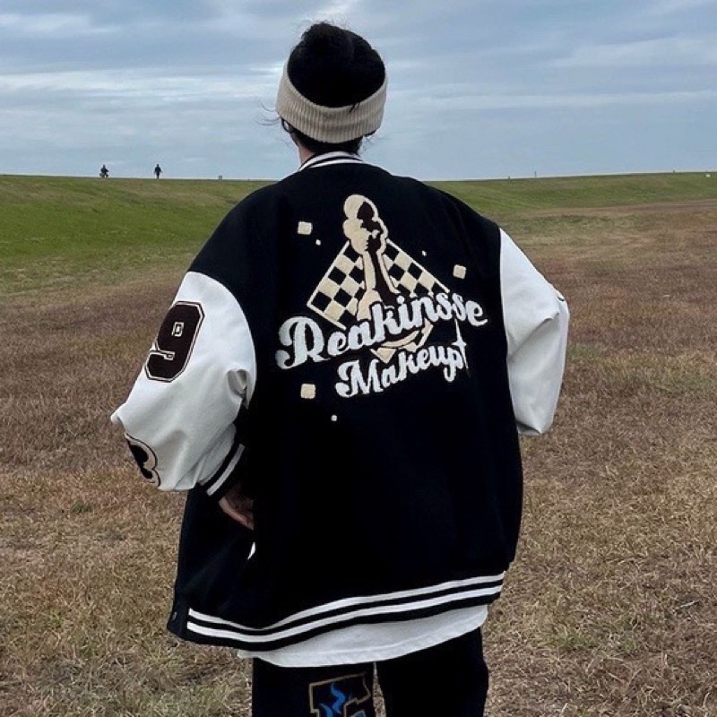 Áo Khoác Gió Bomber Jacket Số 89 Pha Tay Unisex Áo Gió 2 Lớp Dày Dặn Nam Nữ (Ảnh thật/Có sẵn)