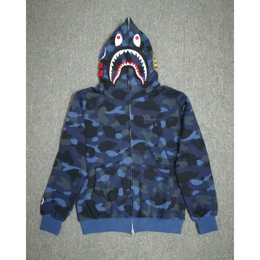 ⚡️HOT SALE⚡️Áo khoác Bape Shark Cá Mập camo Blue, Tím, Đỏ... (AKH50)