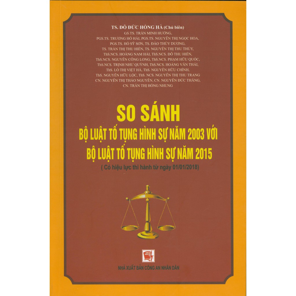 Sách - So Sánh Bộ Luật Tố Tụng Hình Sự Năm 2003 Với Bộ Luật Tố Tụng Hình Sự Năm 2015