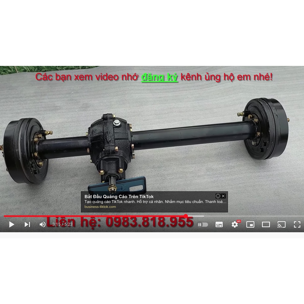 Cầu các đăng cỡ nhỏ và trung chế xe máy 3 bánh