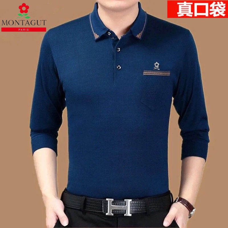 ✱Áo polo tay dài thời trang dành cho nam trung niên