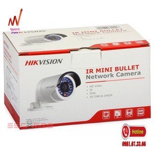 Camera ip thân trụ 1.0mp hikvision ds-2cd1002-i hd 720p 30m ir chính hãng