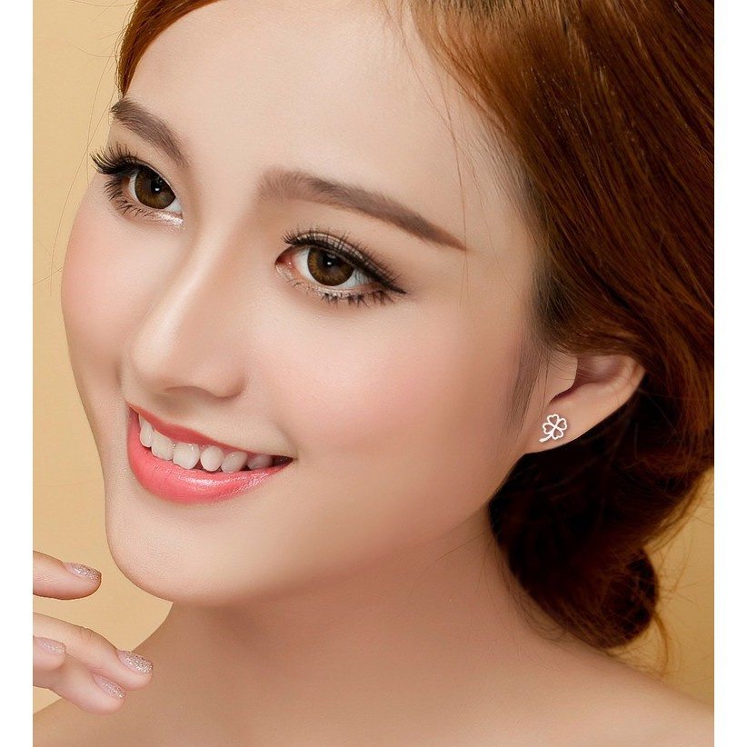 Bông Tai Mạ Bạc 925 Hình Hoa Và Bướm Phong Cách Hàn Quốc