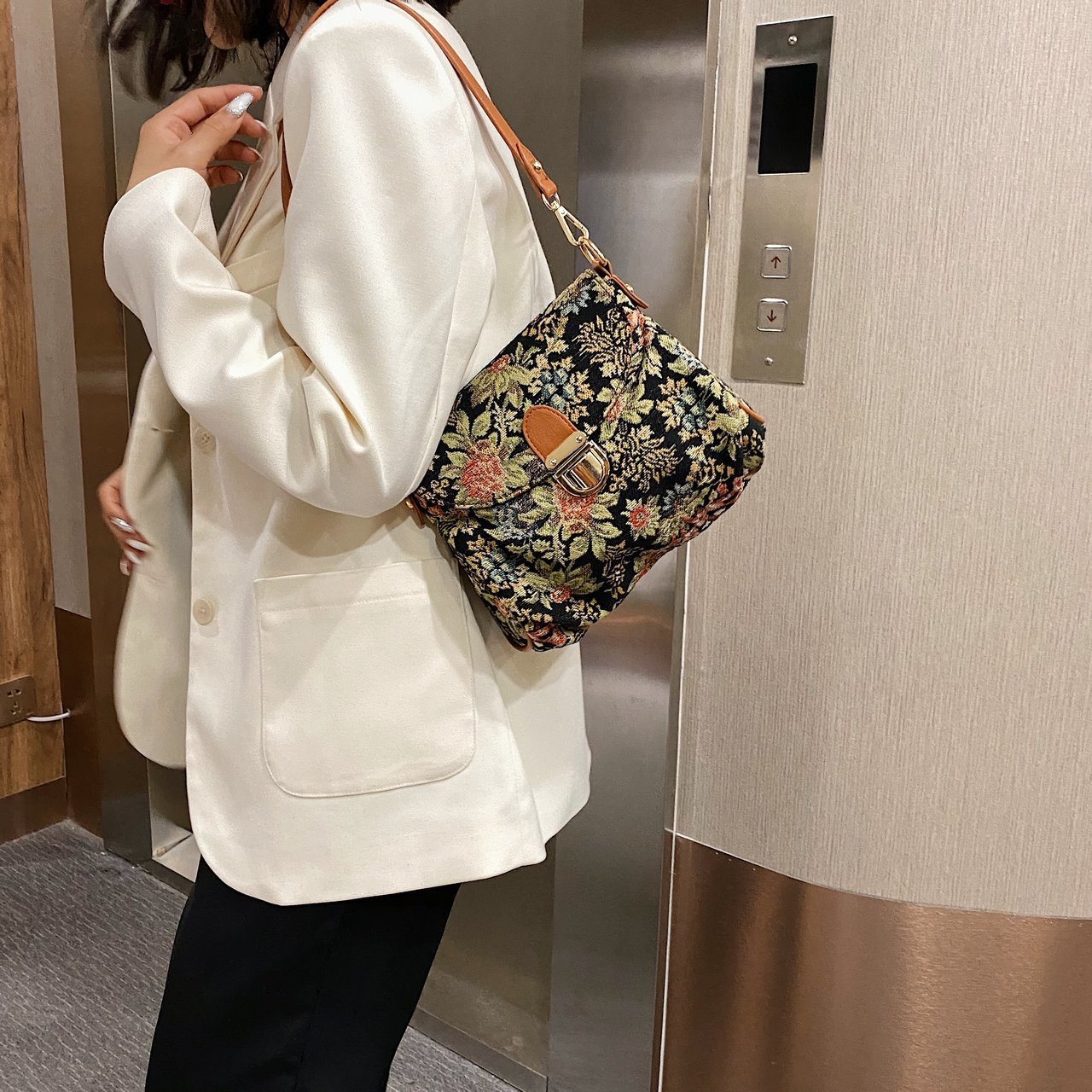 Túi Xách Tay In Hoa Thời Trang 2020