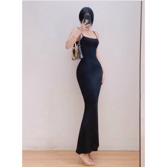 (ẢNH THẬT) ĐẦM BODY HAI DÂY ĐUÔI CÁ DÀI