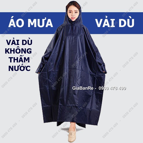 ÁO MƯA VẢI DÙ KHÔNG DÍNH NƯỚC KHỔ 1M2 - HÀNG DÀY CHẤT LƯỢNG - 6001