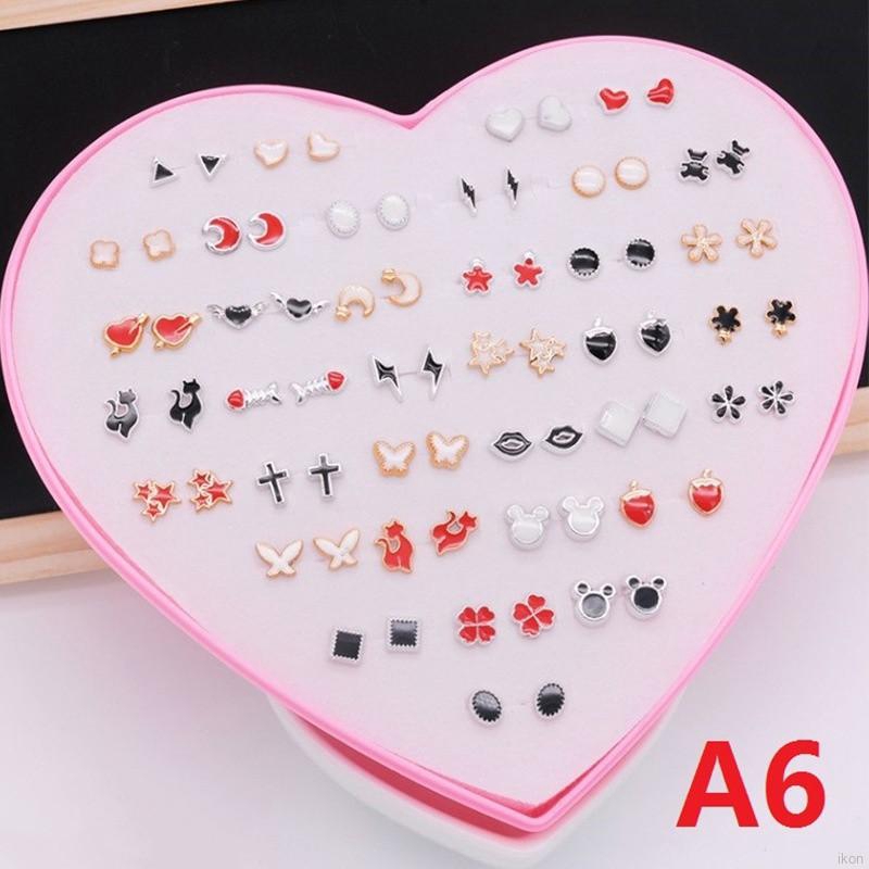 Set 36 đôi bông tai nhiều kiểu xinh xắn đáng yêu cho nữ