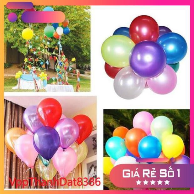 (Sale) Set 100 quả Bóng bay nhũ hàng dầy đẹp 30cm trang trí sinh nhật , đám cưới