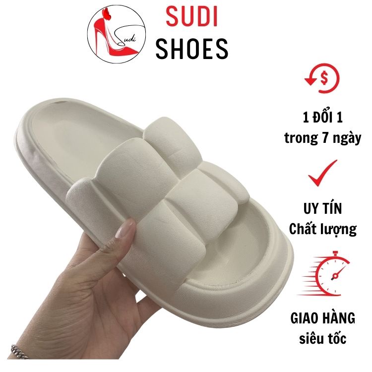 Dép bánh mì 3p quai ngang Chao êm hot trend 2 màu trắng đen SUDI LE015-ADG