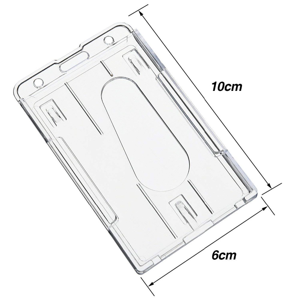 Set 2 Bao Nhựa Trong Suốt Đựng Thẻ ID 2-3 Ngăn Tiện Lợi