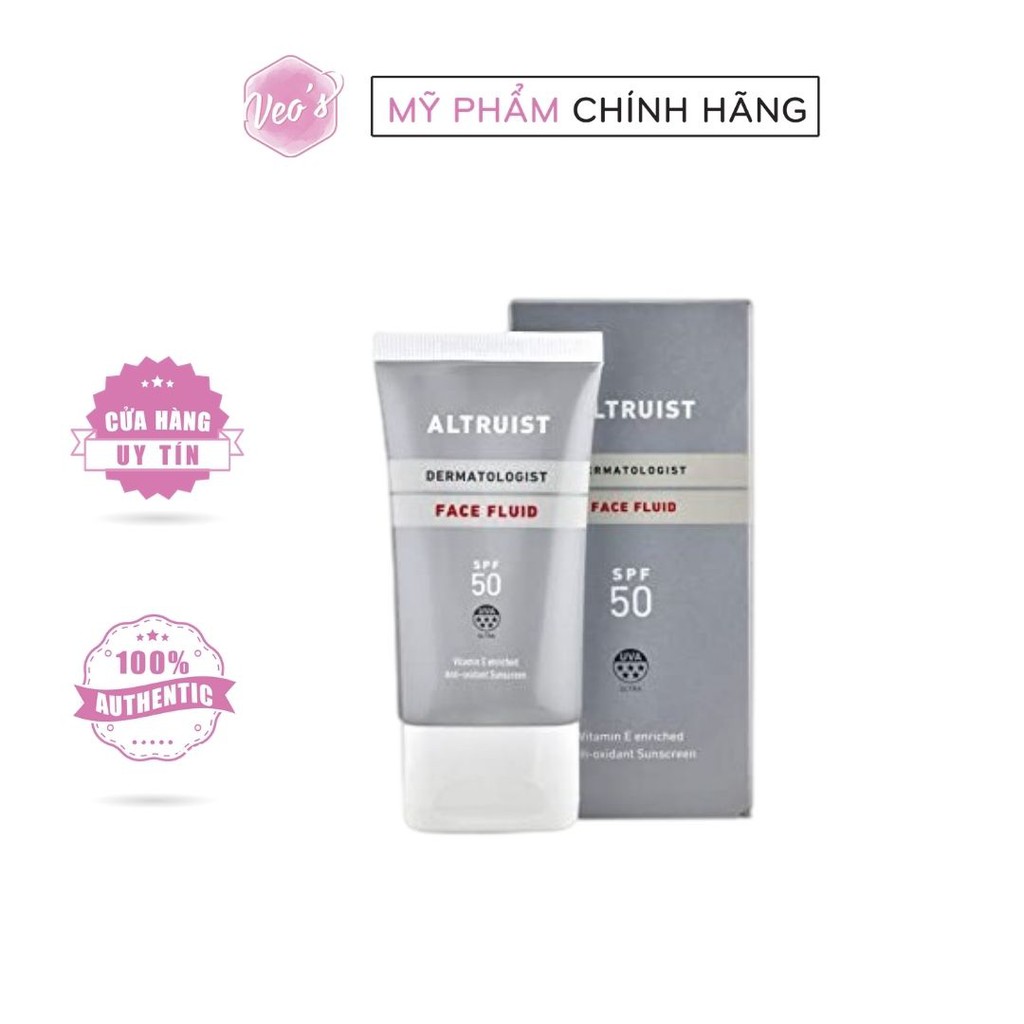 Kem chống nắng dành cho mặt Altruist Dermatologist Sunscreen Face Fluid SPF50 50ml