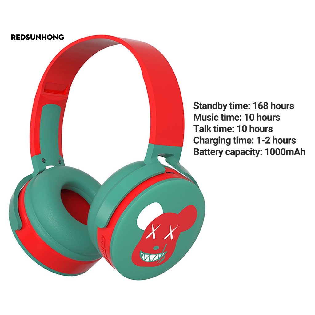 Tai Nghe Nhét Tai Bluetooth Không Dây Âm Thanh HiFi Chống Ồn Hình Gấu Dễ Thương Cho E-sport