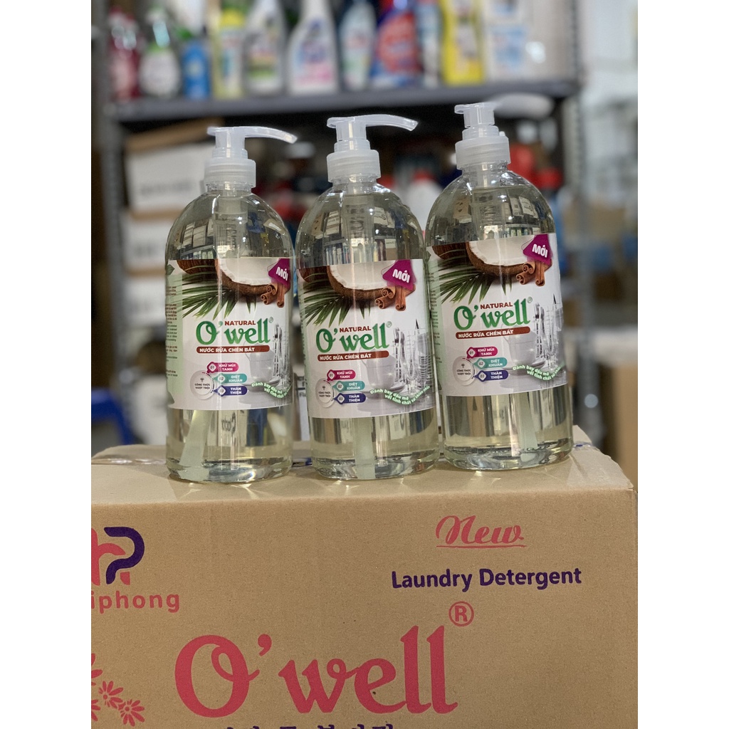 Nước Rửa Chén Owell Tinh Dầu Quế Siêu Sạch 1200ml