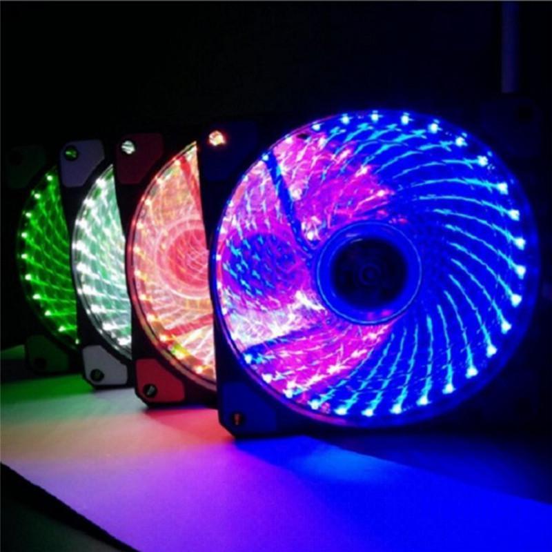 [COD]DIY 12V Neon Clear 120mm PC Computer Case Cooling Fan Mod With 33 LED Lights