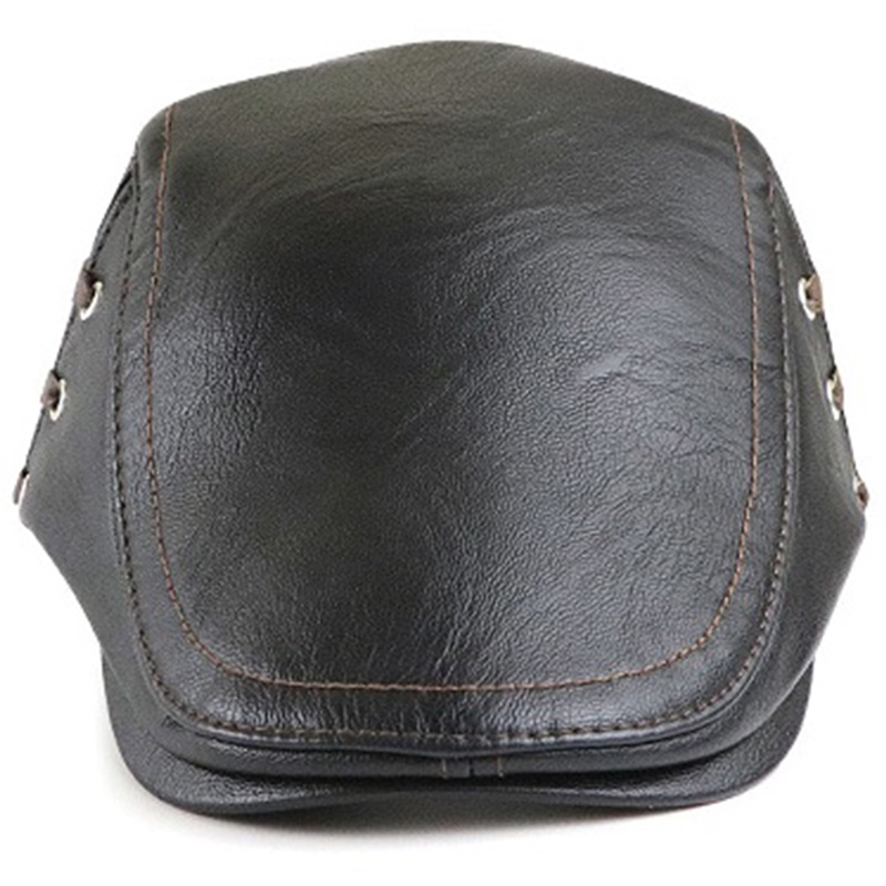 Mũ beret da PU thiết kế giữ ấm thời trang dành cho nam