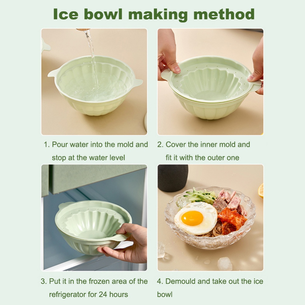 Khuôn Tô Làm Đá Tiệc Mùa Hè Kem Salad, Khuôn Làm Đá Tô Bát Đông Lạnh