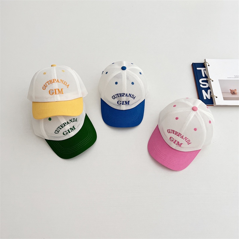 Mũ Lưỡi Trai Phối Lưới Thêu Chữ Màu Sắc Ngọt Ngào Thời Trang Cho Bé