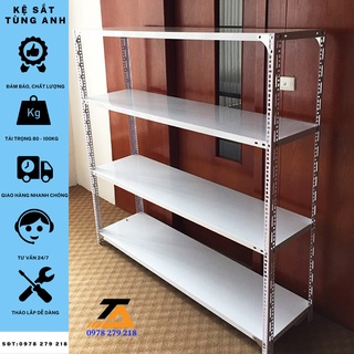 Kệ để đồ đa năng, kệ sắt v lỗ dài 150cm x rộng 30cm x cao 150cm, 4 tầng
