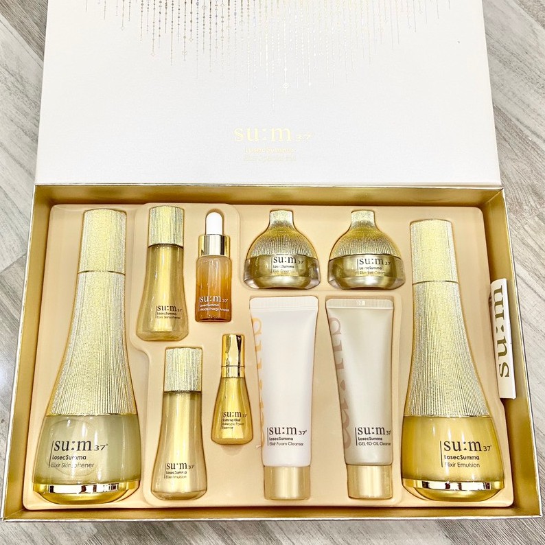 Set dưỡng tái sinh da cao cấp Sum vàng -  Su:m37 LosecSumma Elixir Special Set 9 sản phẩm