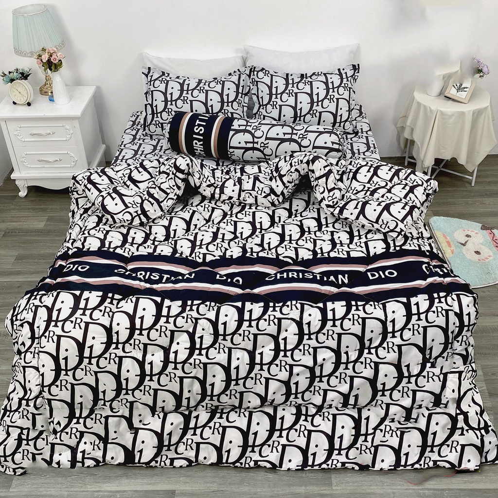 Bộ chăn ga gối 5 món - CHĂN PHAO, GA, VỎ GỐI, VỎ ÔM - Chất liệu Poly cotton cao cấp - Ga gối NguyetBedding | BigBuy360 - bigbuy360.vn