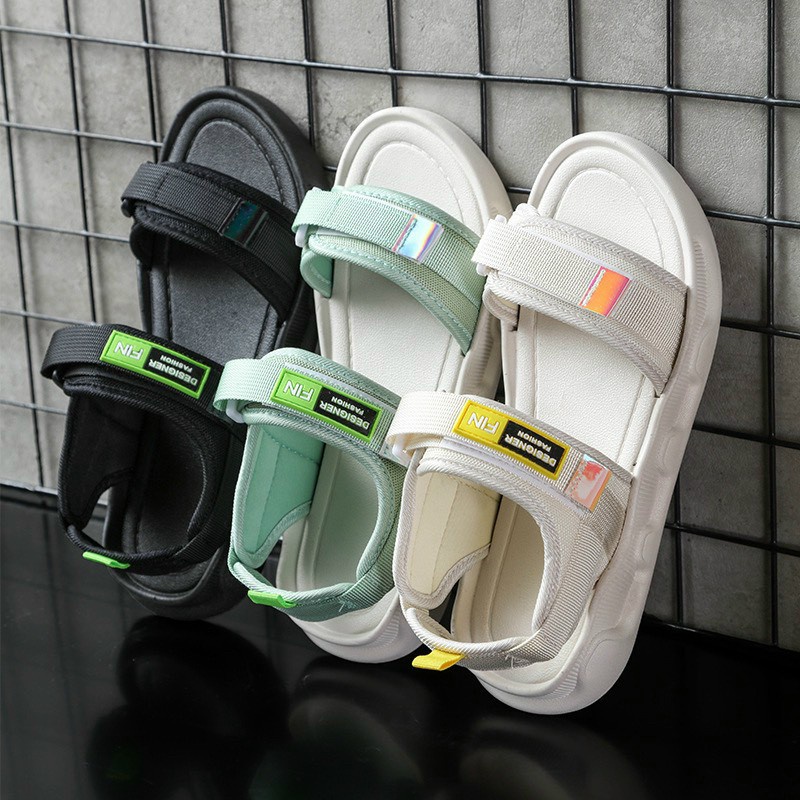 Sandal Nữ Quai Dán phong cách Hàn Quốc 3 màu Hot Trend cho nữ thời trang đi học đi chơi  [Hàng nhập khẩu]