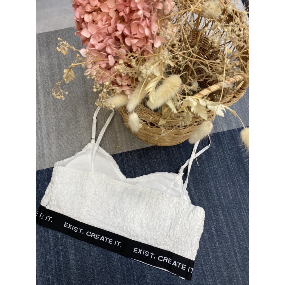 Áo Bra Vải Xốp Chữ LSEOUL A2387 Cá Tính Năng Động
