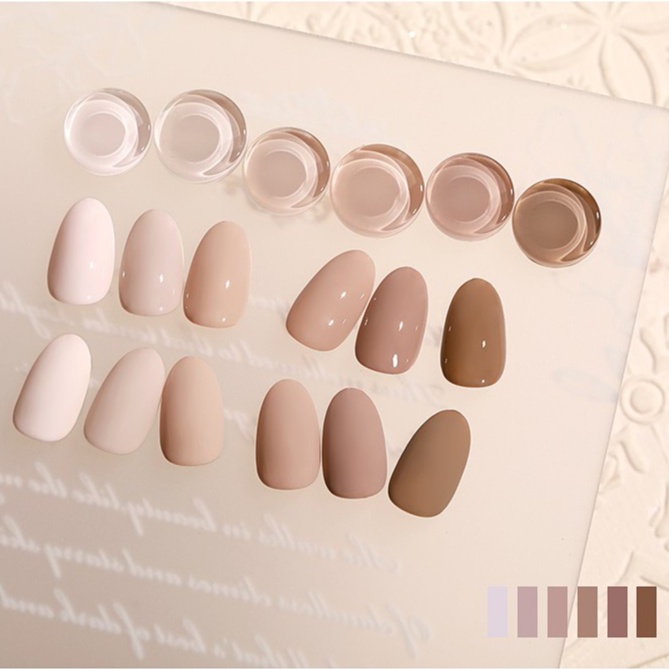 Sơn móng tay gel sơn gel AS sơn nail dùng máy hơ gel tone nâu be nâu trà sữa BỐNG BANG mã QZ 15ml