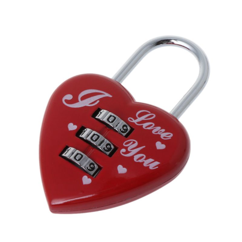 Bộ Ổ Khóa Mini Kết Hợp Hình Trái Tim Độc Đáo