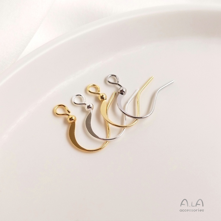 █diy゜14k●1 Cặp Bông Tai Móc Bằng Vàng 14K Không Gây Dị Ứng diy