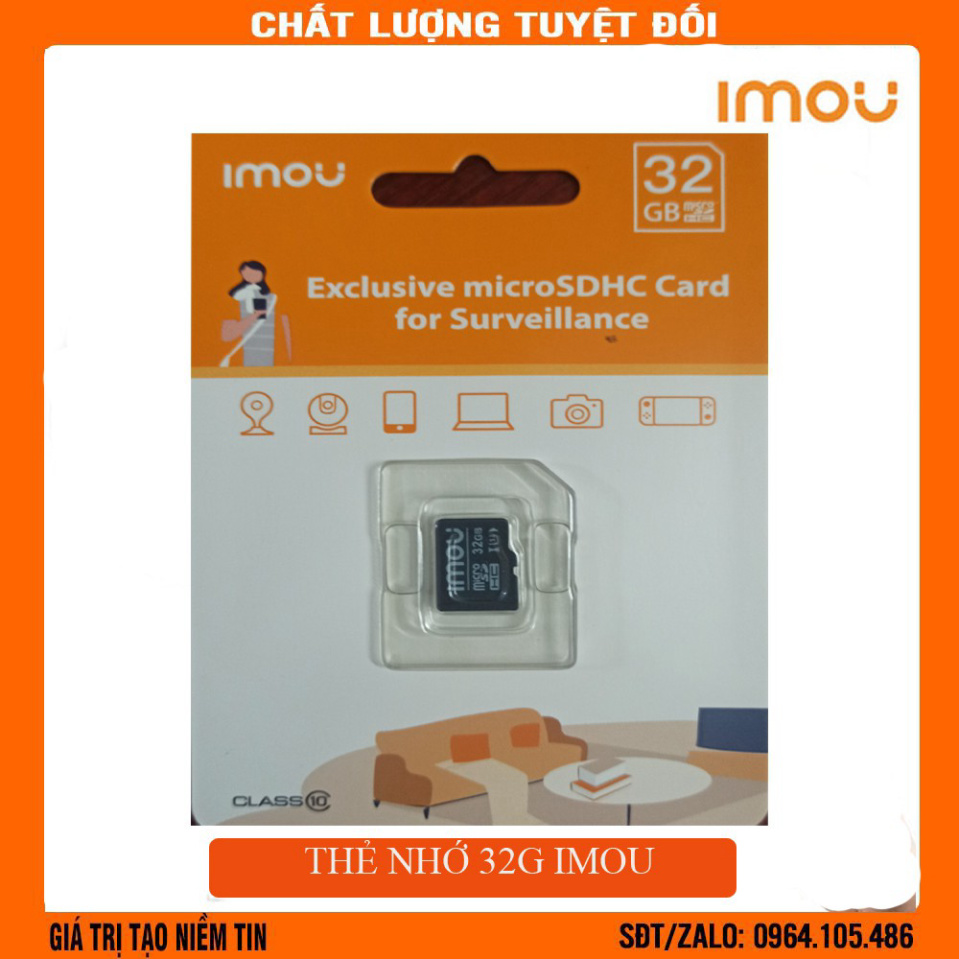 Thẻ nhớ 32GB IMOU, class 10