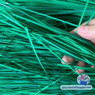 [Siêu Hiếm] GIẤY MÀU XANH LÁ (1kg) - Giấy Cắt Sợi Lót Hộp Quà